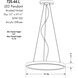 ML LED 15 inch White Pendant Ceiling Light, Round